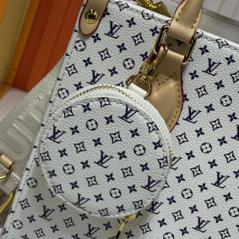 View 6 of Louis Vuitton Onthego PM Azure Blue And Sand 25Cm M15138