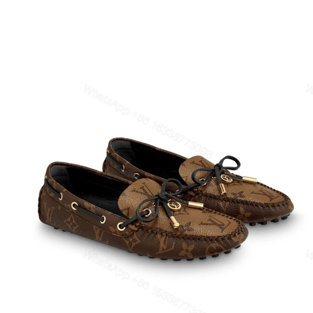 Louis Vuitton Gloria Flat Loafers Brown 1ABV23 — view 1