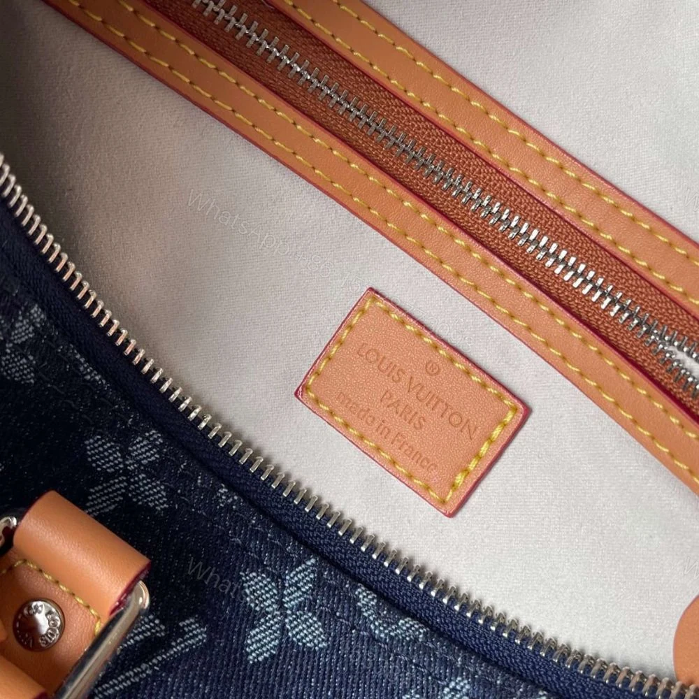View 8 of Louis Vuitton Speedy 30 Bandoulière Bag Blue Denim 30Cm M27556