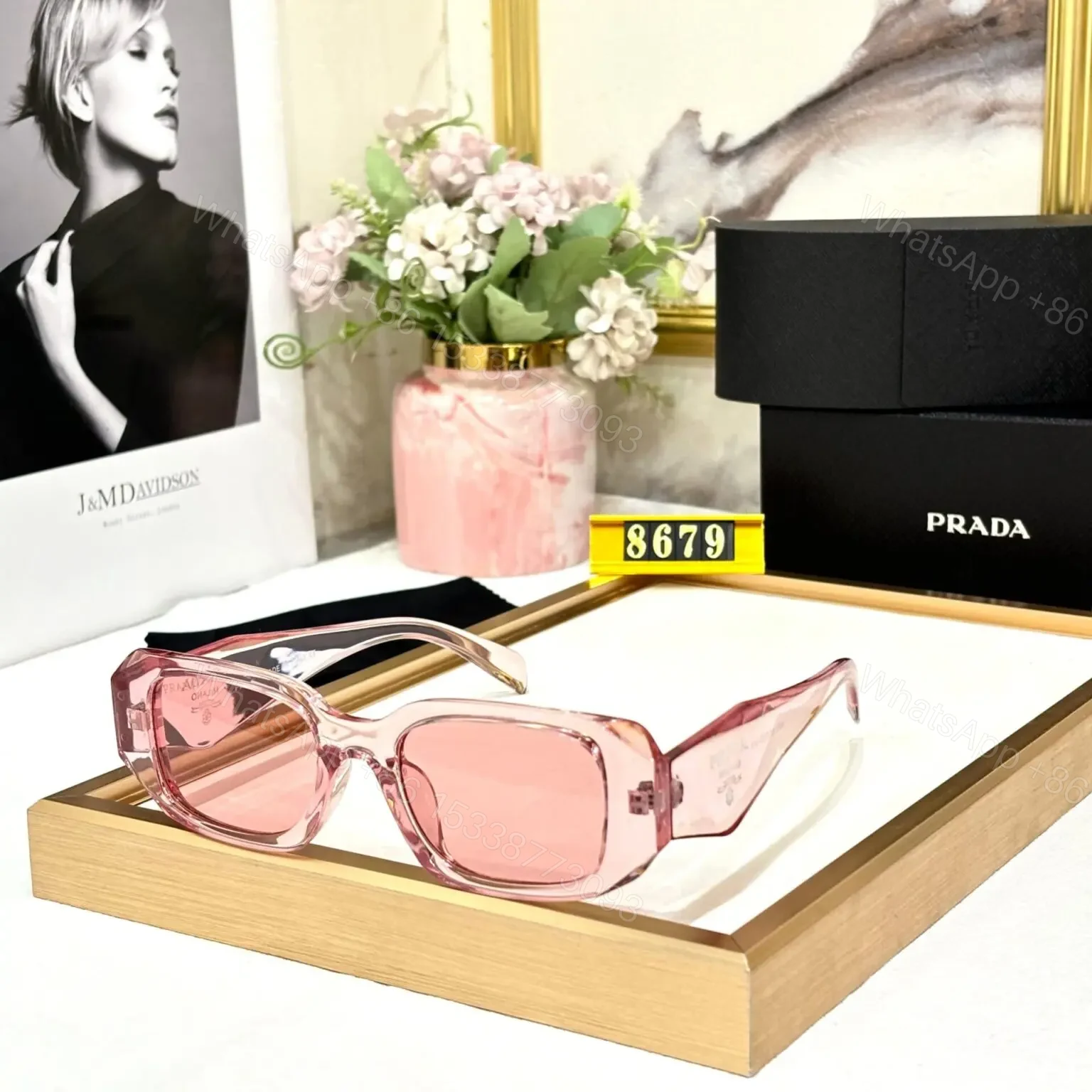 Prada Unisex Sunglasses Black UV Protection — view 1
