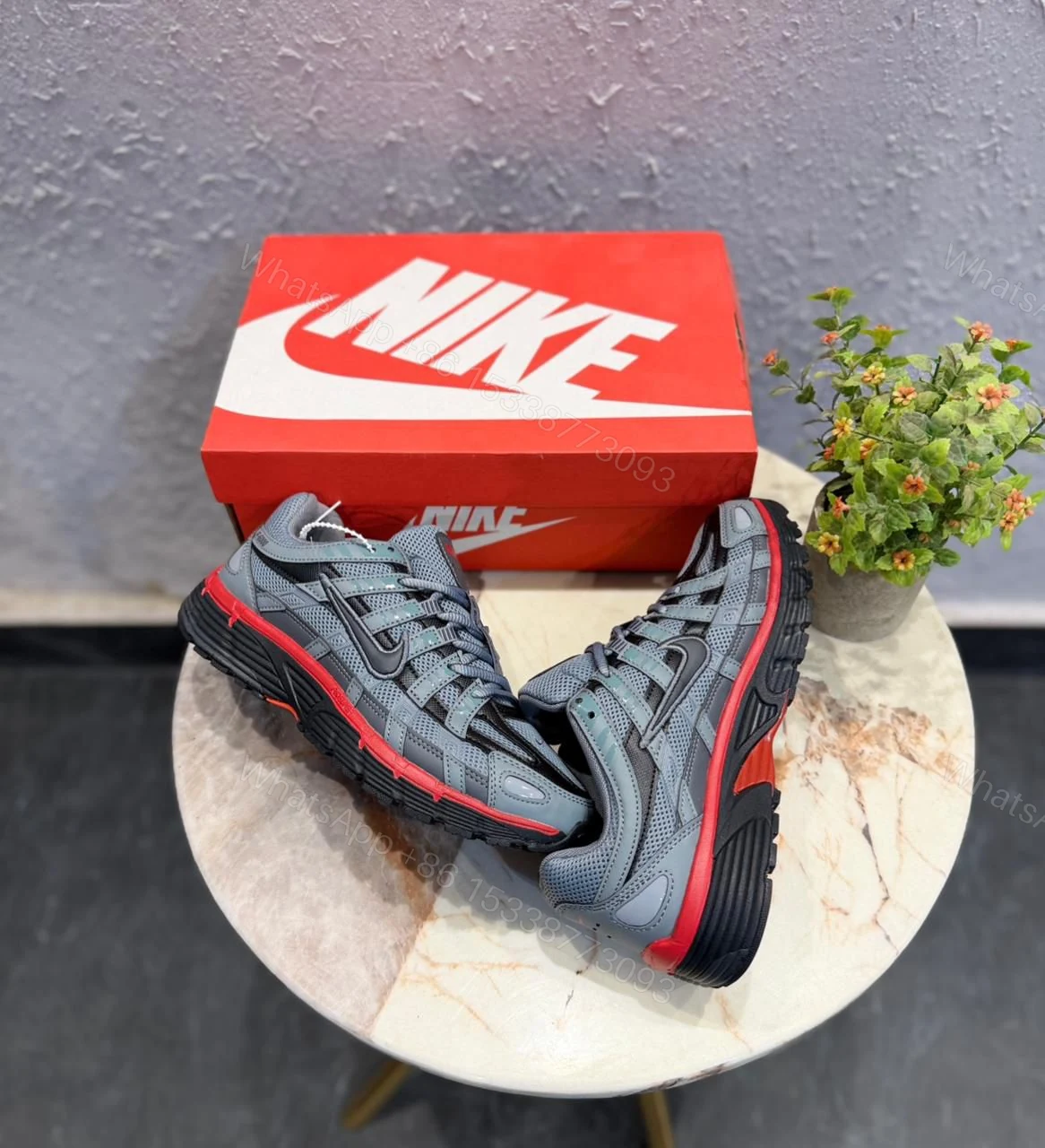 View 7 of Nike P-6000 Trainer First Copy Shoes — Grey Red Black | COD India