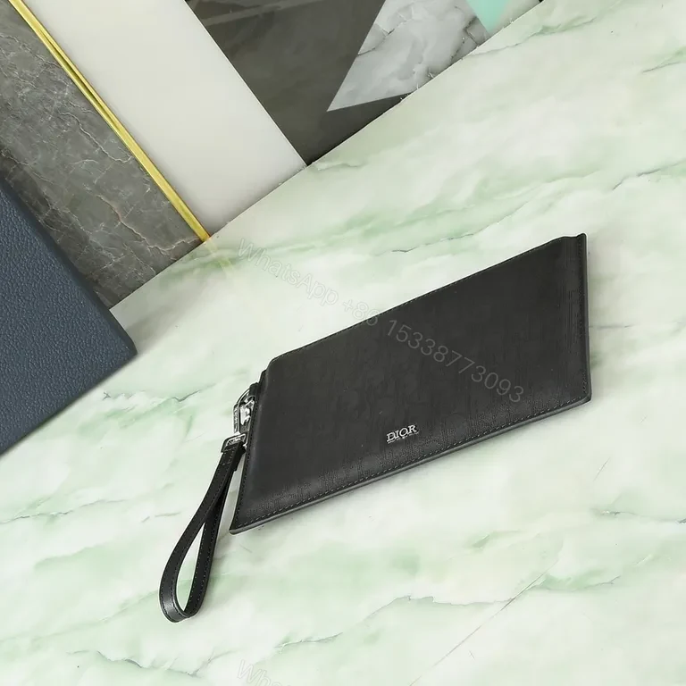 View 7 of Dior Black Coated Canvas Clutch â€” Minimal Luxury, All-Day Ready