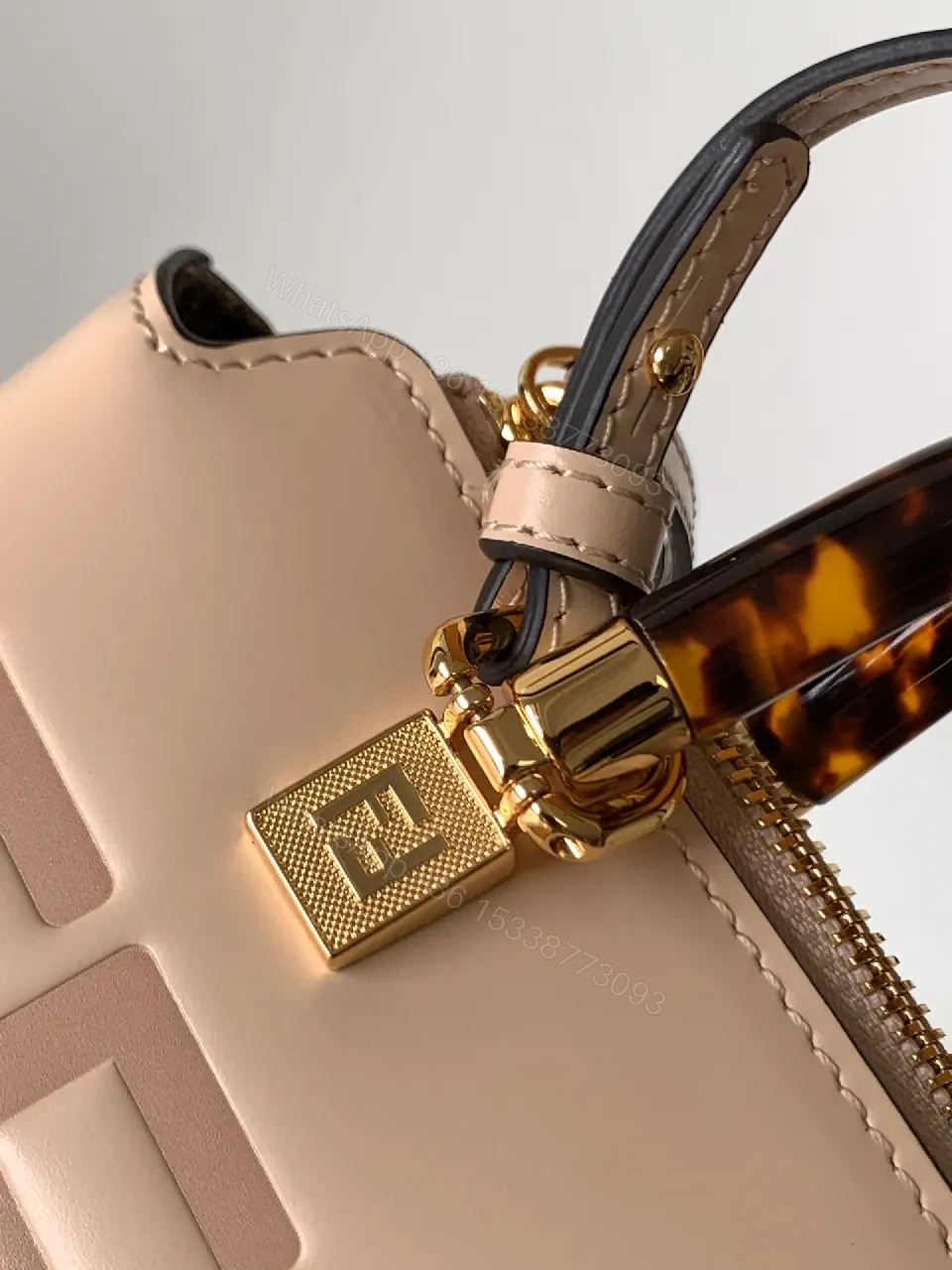 View 6 of Blush Nylon Bag: Luxe Roma Mini with FF Lock