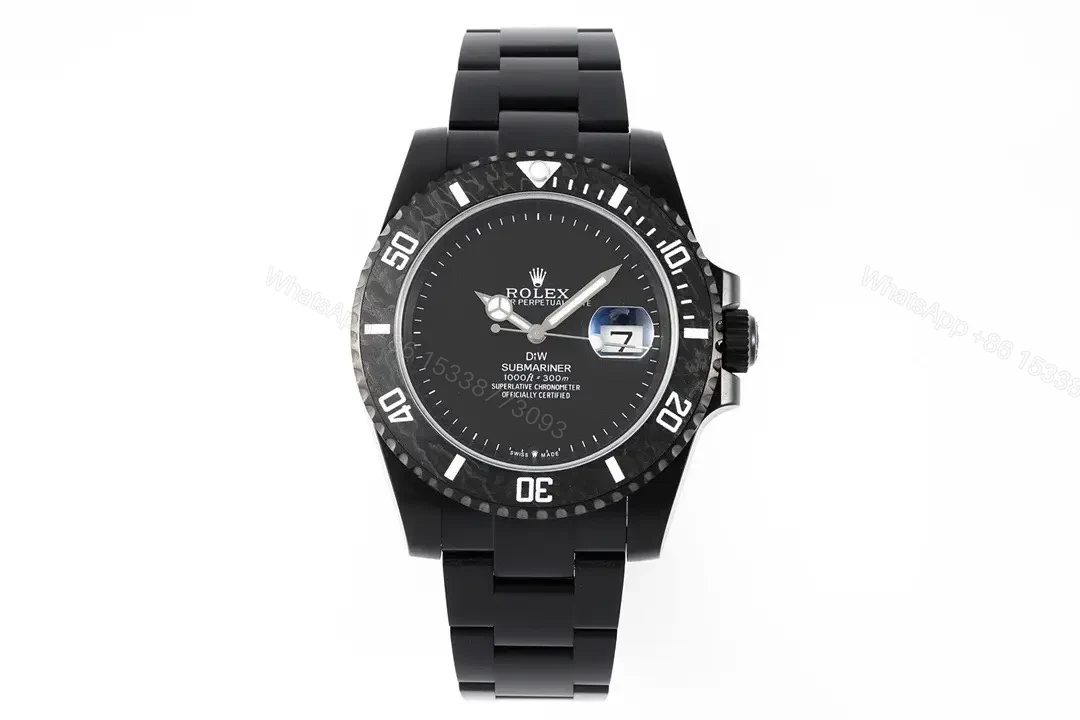 Stealthy ghost submariner replica 40MM Black Carbon Custom Edition RG-SUBMARINER-GHOST-CARBON — view 1