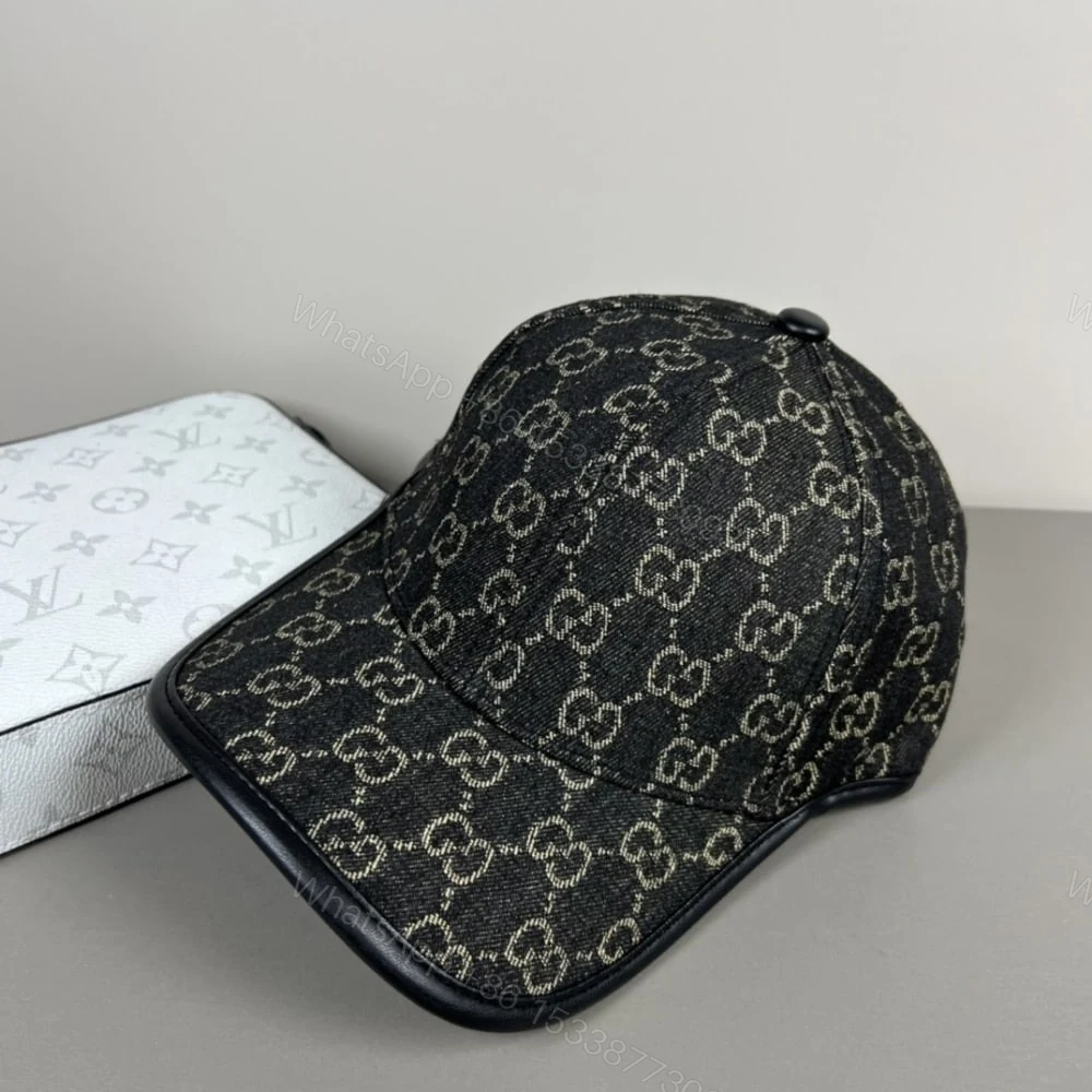 View 8 of SUMMER SET: GUCCI HORSEBIT 1955 ORIGINAL GG SHOULDER BAG BLACK IVORY & GG DENIM BASEBALL HAT BLACK