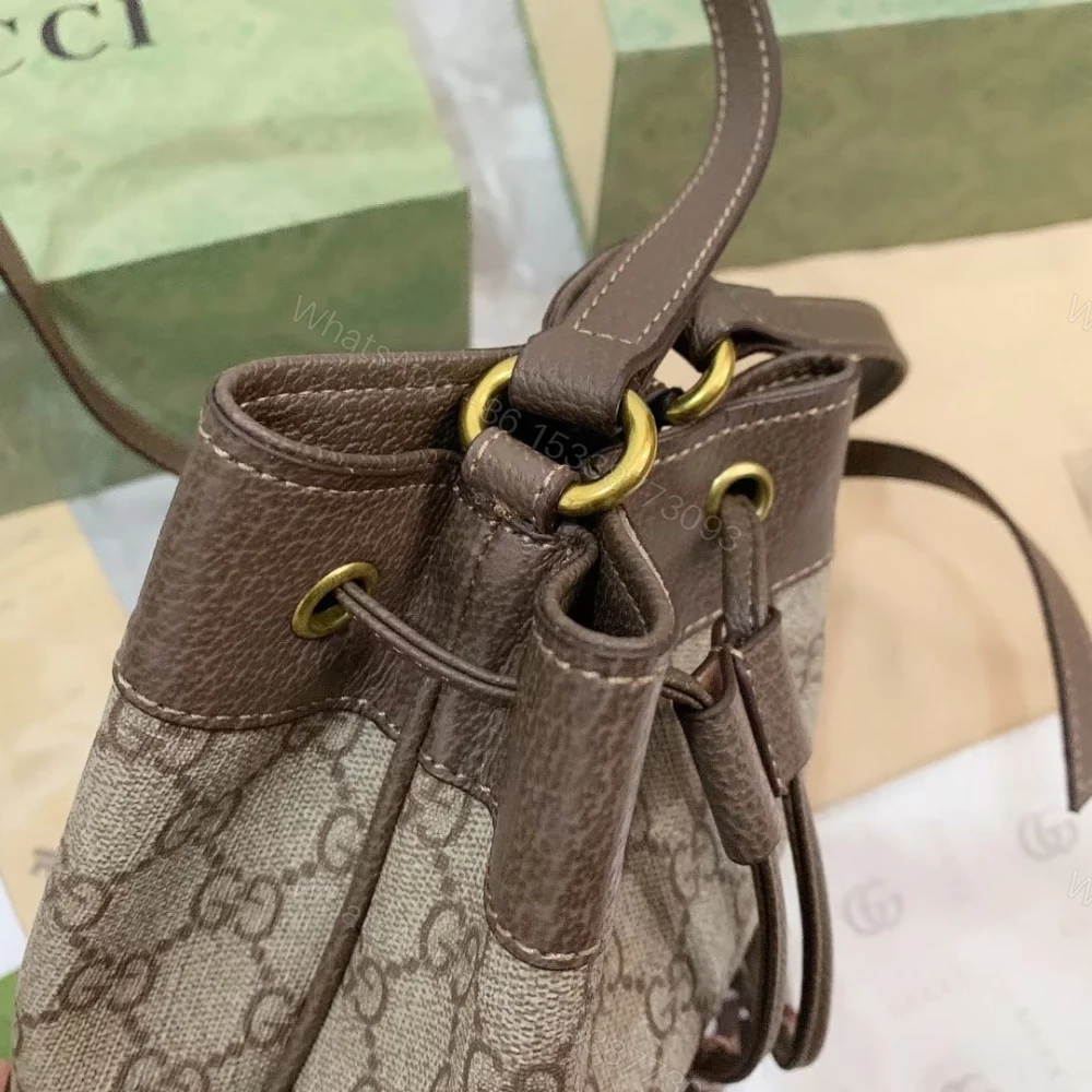 View 5 of Gucci Ophidia Small GG Bucket Bag Brown 17Cm 550621 96I3B 8745