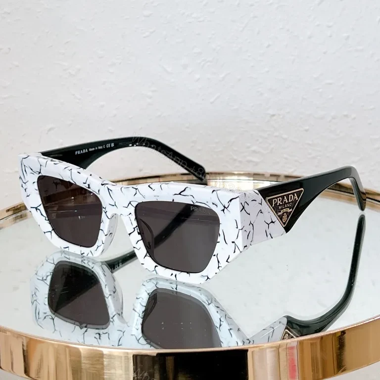 View 7 of Prada Slim Black Acetate Sunglasses â€“ Rectangular, UV400 Lenses