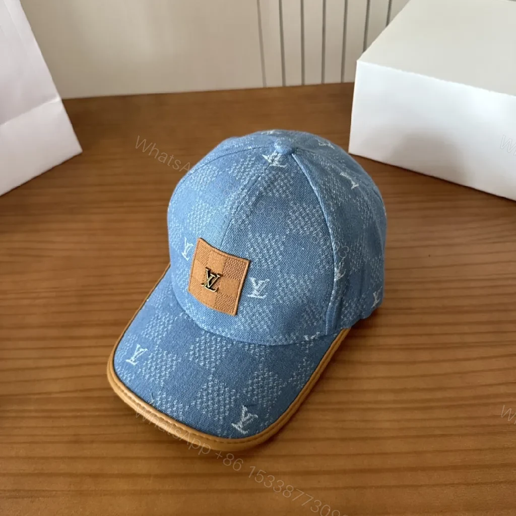 View 2 of Denim Monogram Cap: Modern Luxe, Durable, Everyday Wear