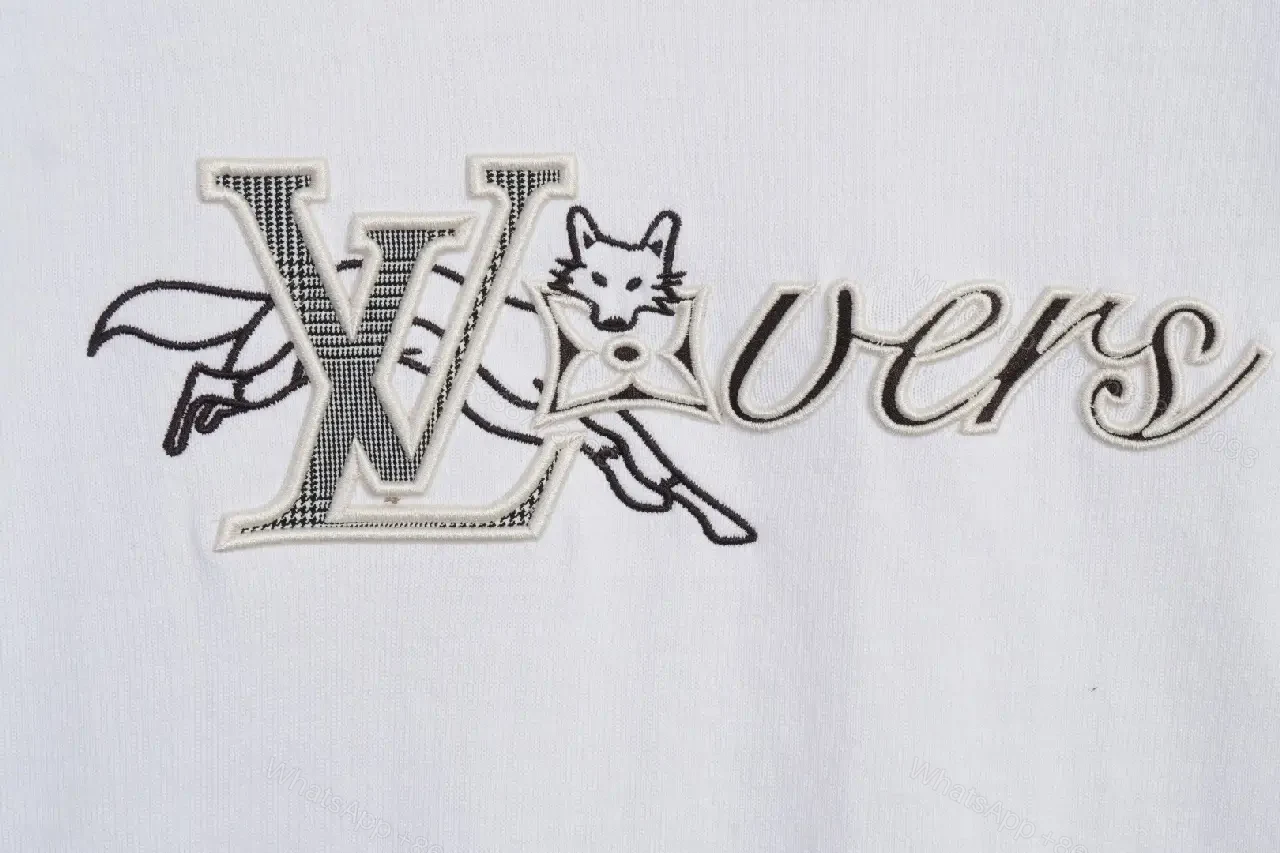 View 2 of White Cotton Tee + Embroidered Logo + Modern + Luxe Detailing + T-Shirt