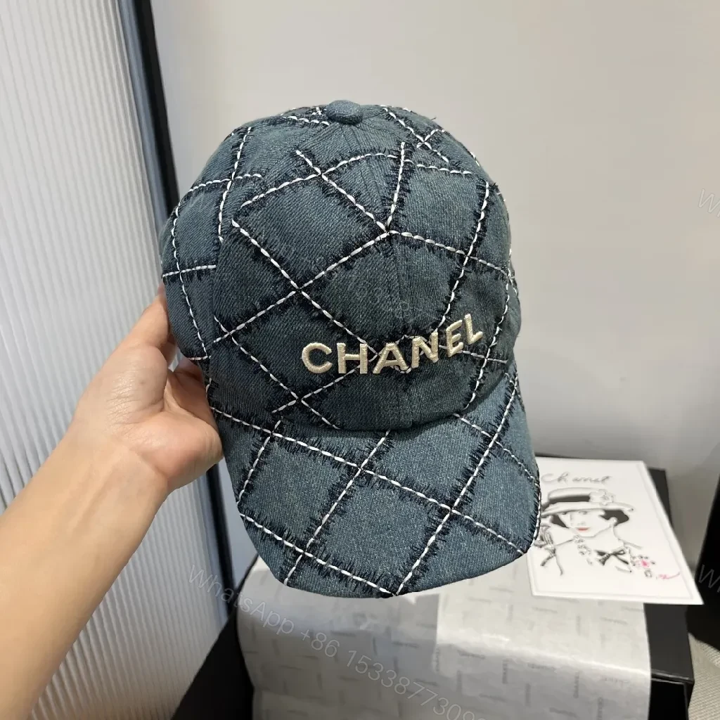 View 7 of Denim Quilted Cap: Structured Modern Streetwear