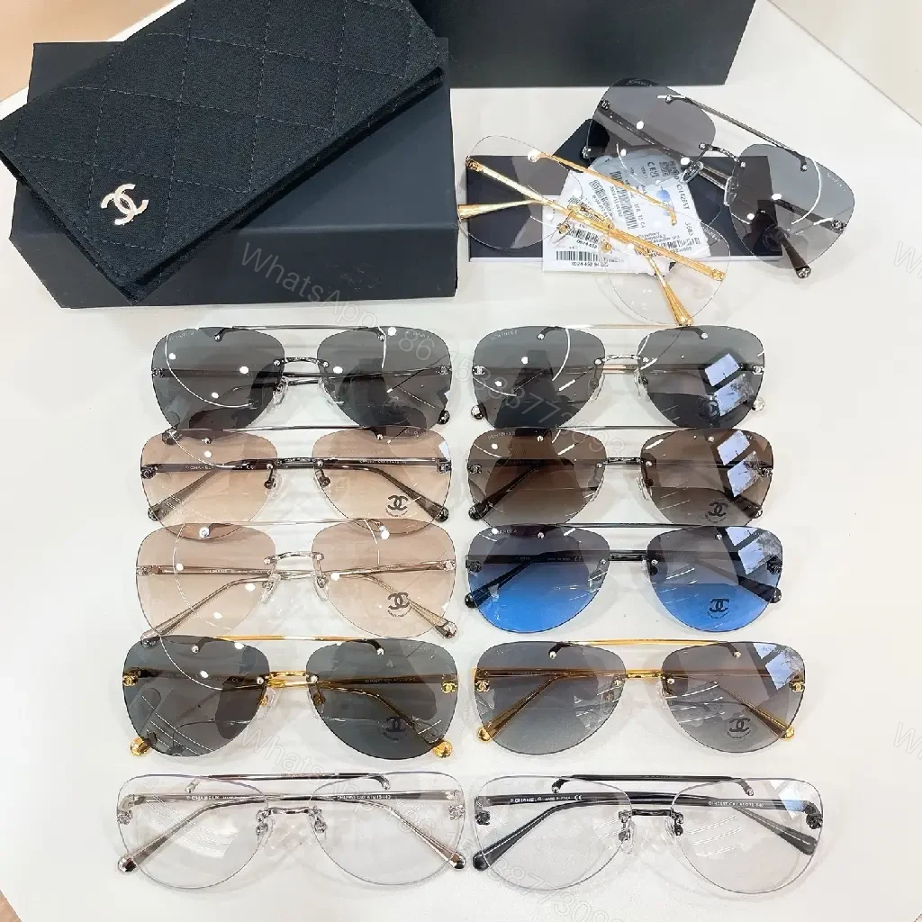 View 2 of Gradient Lens Aviator Sunglasses - Titanium Frame, Adjustable Fit