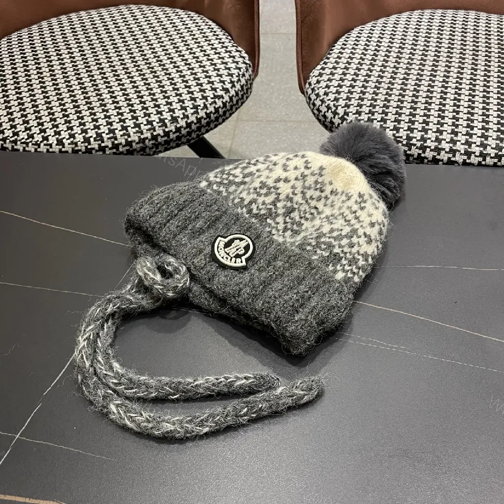 View 9 of Cozy Knit Beanie with Marled Texture & Pom-Pom Detail