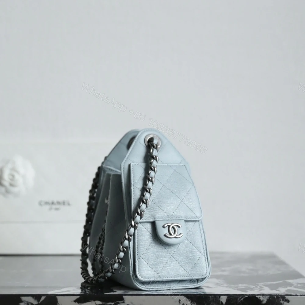 View 3 of 高仿Chanel*26C/25Bag系列AS5311小牛皮手袋Mini霧霾藍免檢版