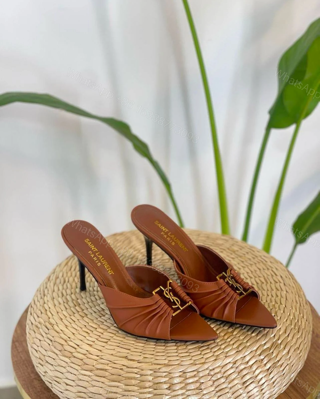 BUY FIRST COPY YSL LUXURY SUMMER WEAR HEELS FOR WOMEN — view 1