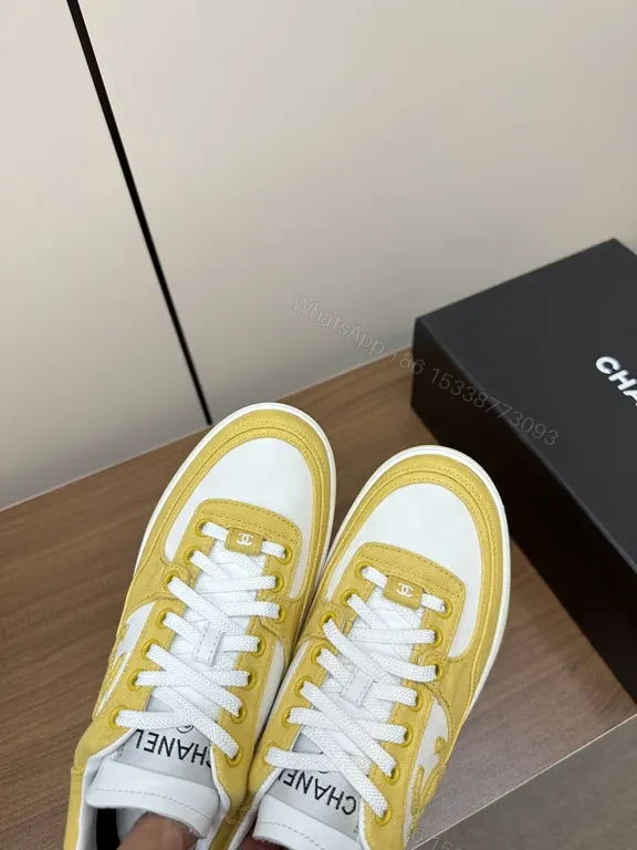 View 2 of Vibrant Two-Tone CHANEL-Inspired Luxe Sneakers