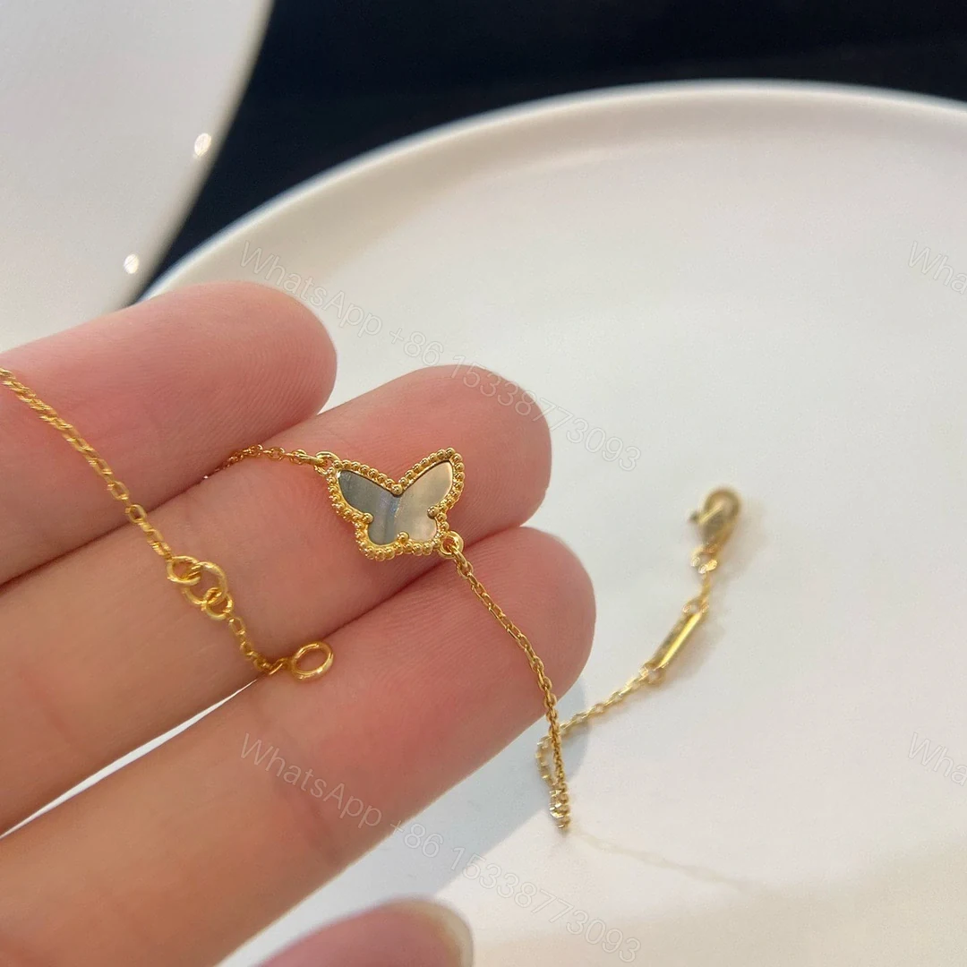View 6 of 高仿首飾VanCleef&Arpels*RP9VB00蝴蝶貝母玫瑰金手鏈
