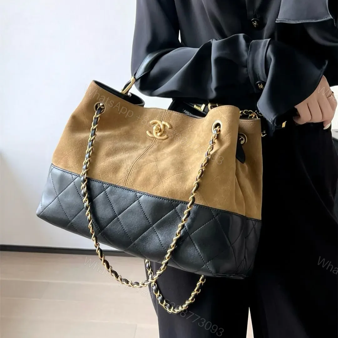 View 14 of 高仿Chanel*25A系列AS5634麂皮拼小羊皮單肩包小號免檢版