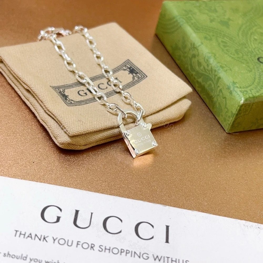 View 5 of GUCCI TRADEMARK SILVER CHAIN ​​BRACELET WITH PADLOCK