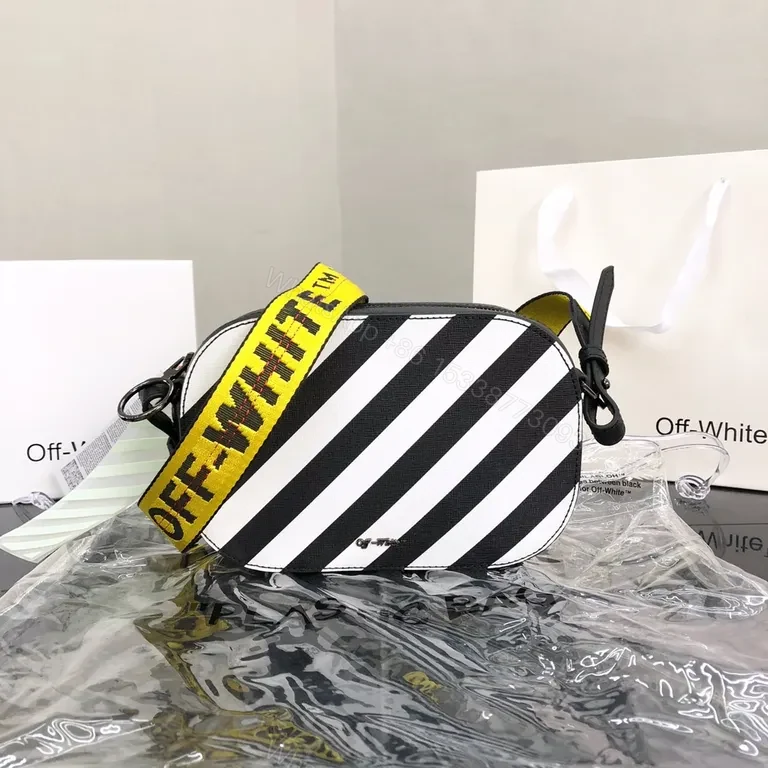Bold Stripes Crossbody Bag: Everyday Luxury, Diagonal Stripe, Black-White — view 1