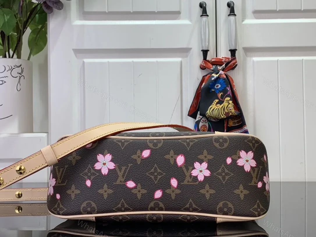View 8 of Floral Monogram Messenger Bag: Couture Meets Everyday Luxury