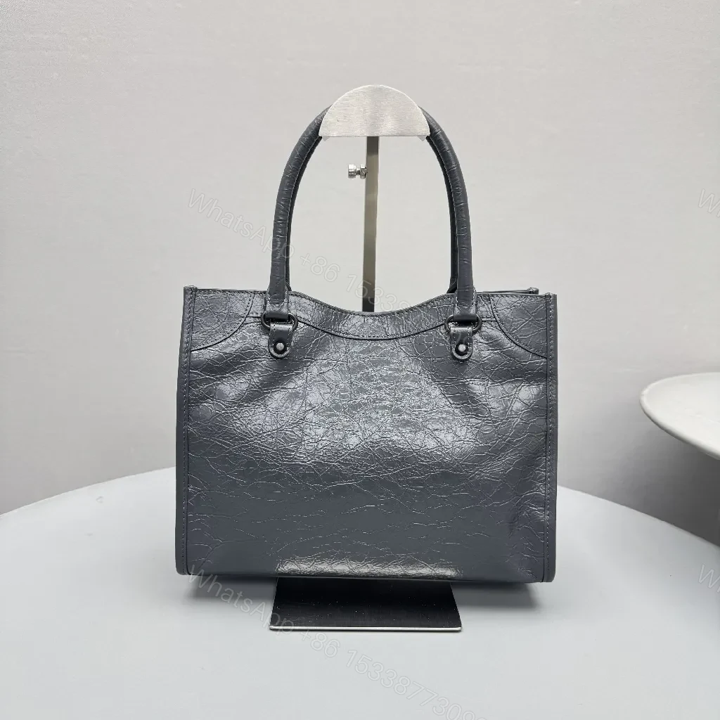 View 5 of Textured Leather City Tote: Structured, Weather-Ready, Everyday Luxury