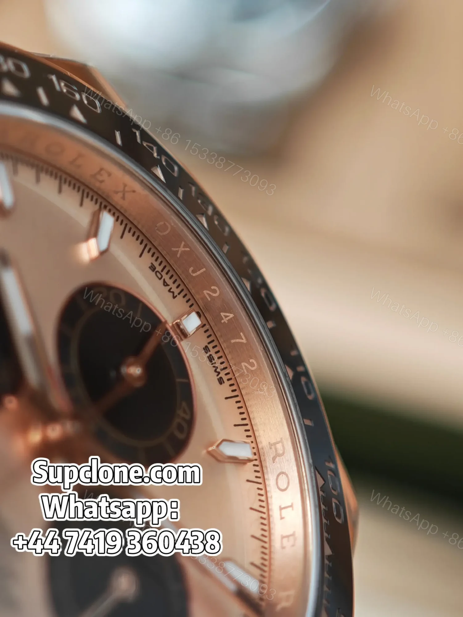 View 6 of Rolex Daytona Super Clone M126515LN-0006 Rose Gold 4131 Movement