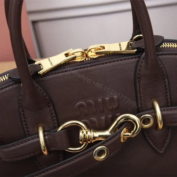 View 6 of 高仿miumiu*Aventure系列5BB169手提包石楠木色小號免檢版
