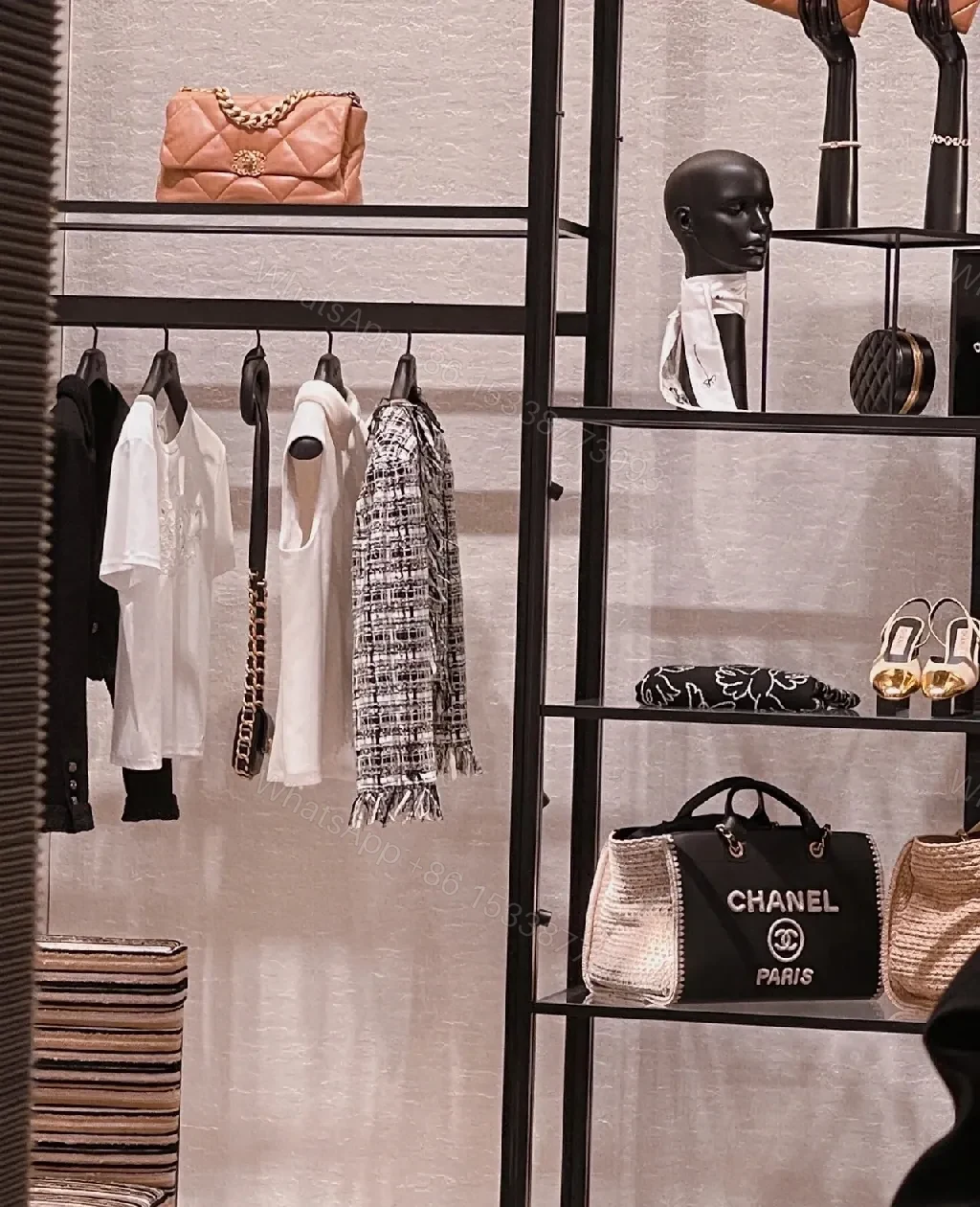 View 5 of Calfskin Handbag: Textured Embellishments, Couture-Inspired Style
