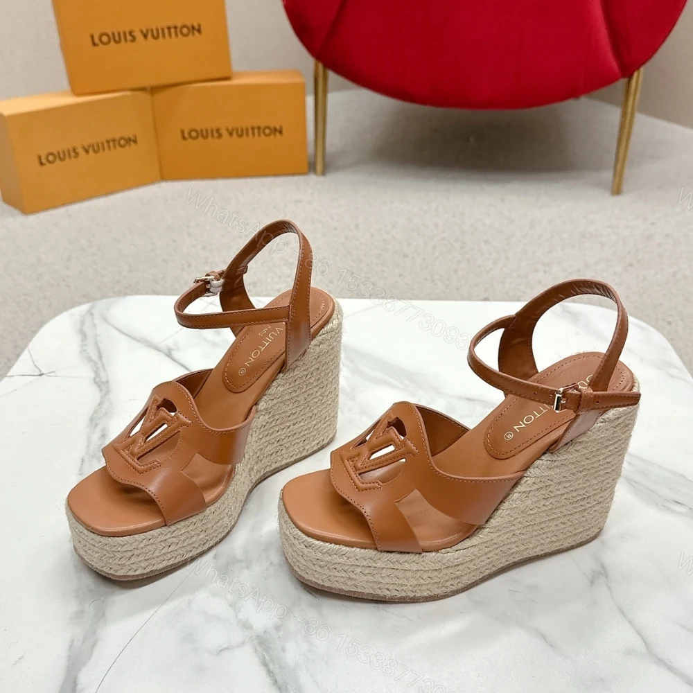 View 4 of LV ISOLA WEDGE SANDAL COGNAC 1ACI7N