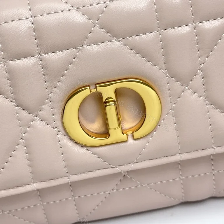 View 3 of Soft Pink Quilted Luxe Handbag with Gold Hardware