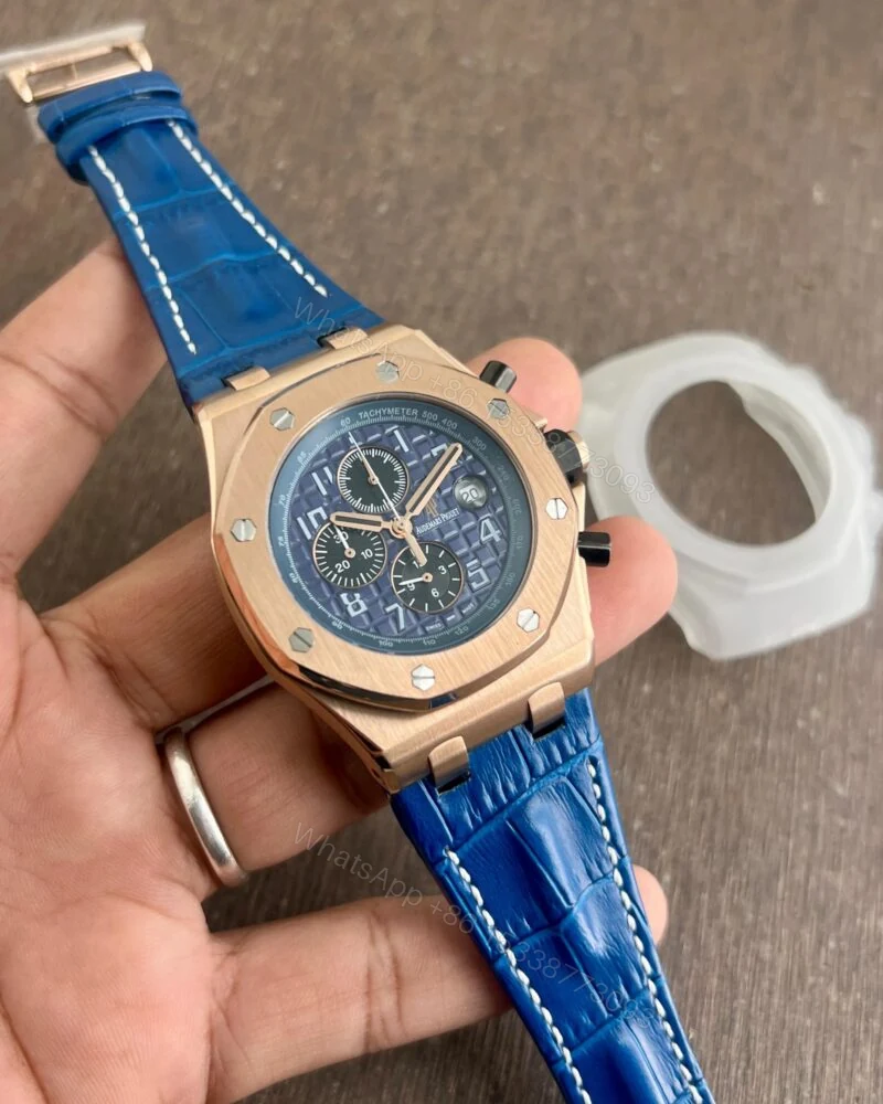 View 4 of Audemars Piguet Royal Oak Chronograph Blue Dial 40mm Quartz