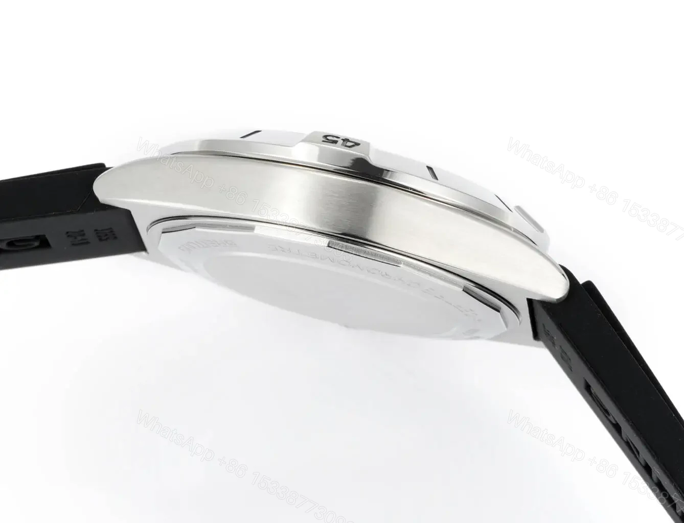 View 7 of Breitling Chronomat 40 GMT Stainless Steel Silver Dial Erling Haaland Black Rubber P323982A1F1S1