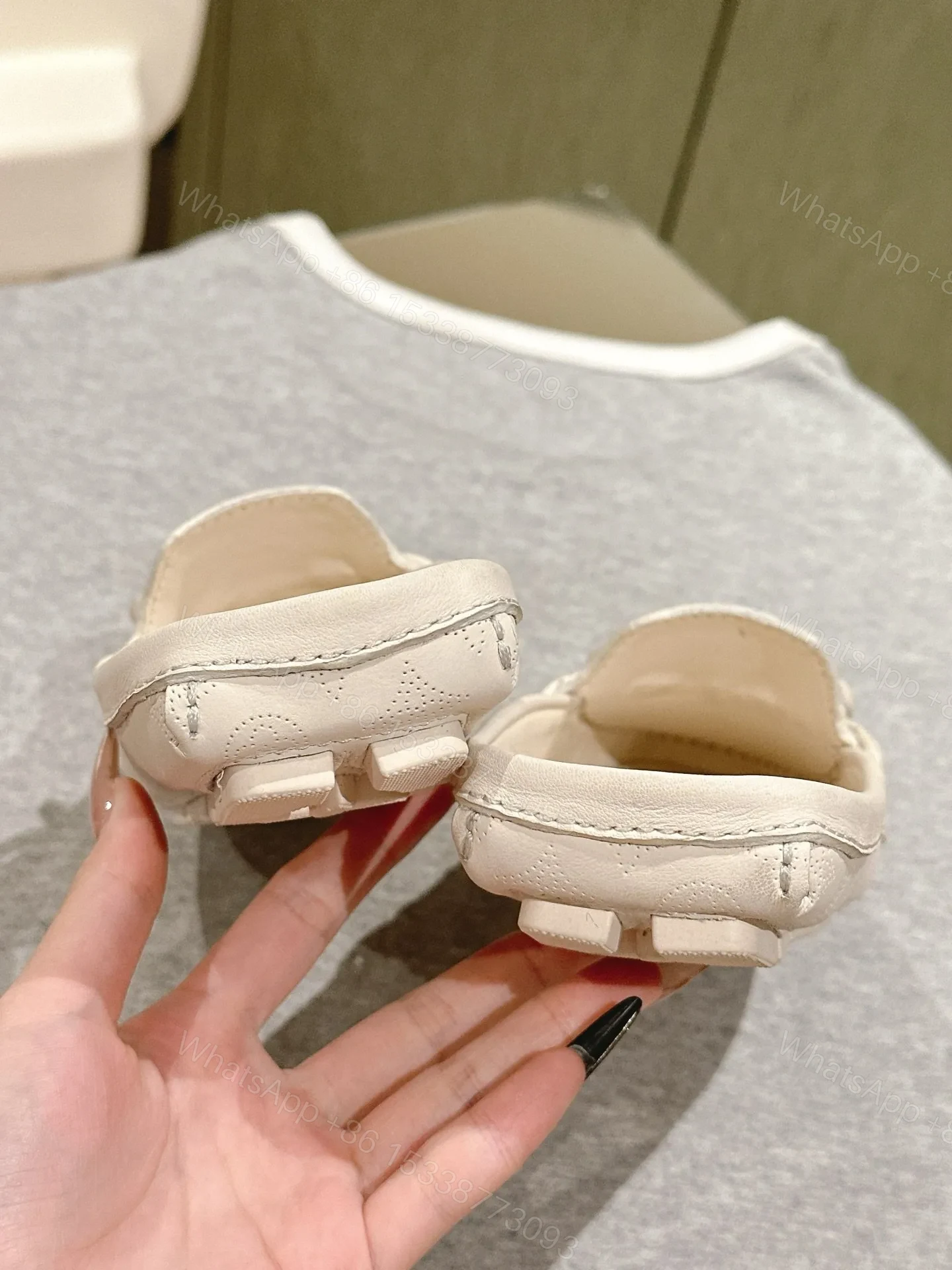 View 2 of LV Women White Leather Mules