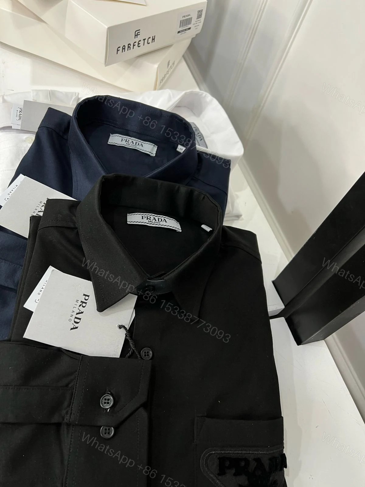 View 8 of PRADA PREMIUM COTTON FABRIC FULL SLEEVE SHIRTS