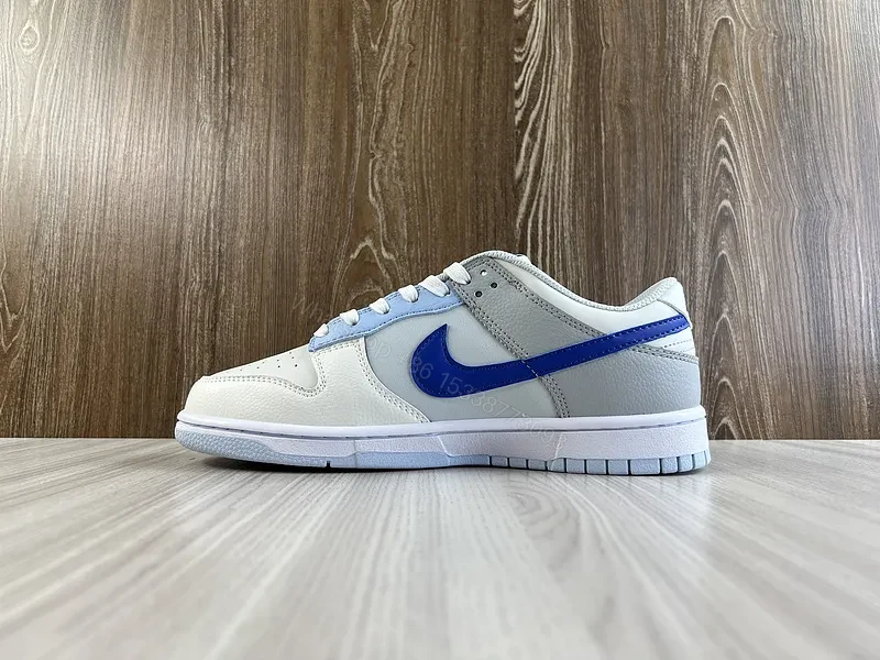 View 11 of Blue Leather Low-Profile Sneakers | Modern Comfort & Designer Edge