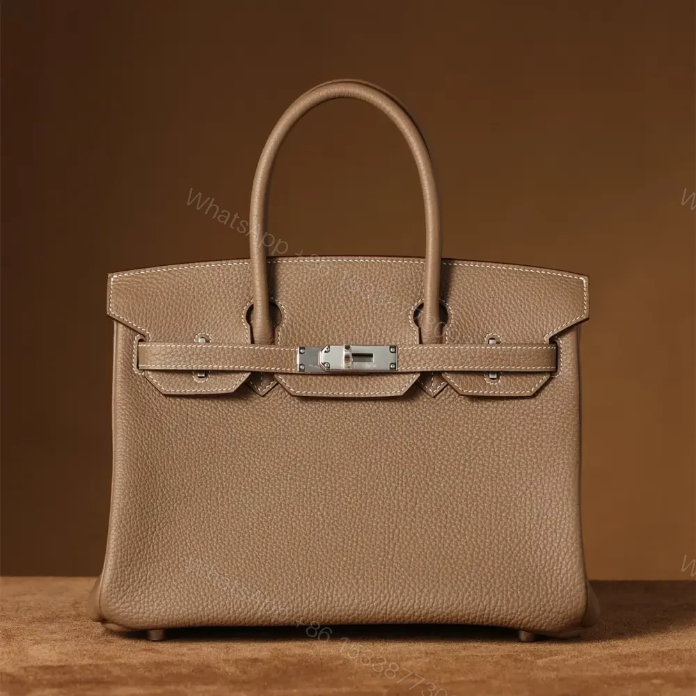 高仿Hermes*Birkin30大象灰銀扣免檢版 — view 1
