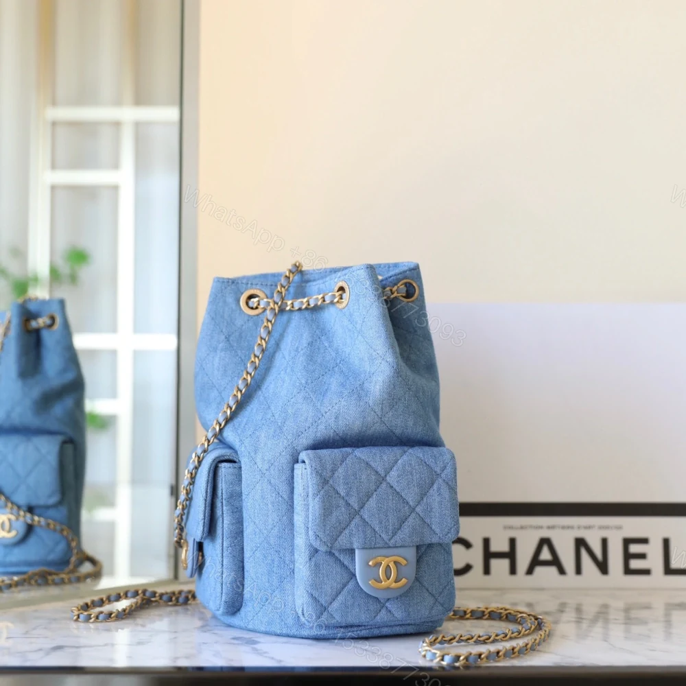 View 3 of 高仿Chanel*25C系列AS5310水洗丹寧牛仔雙肩袋免檢版