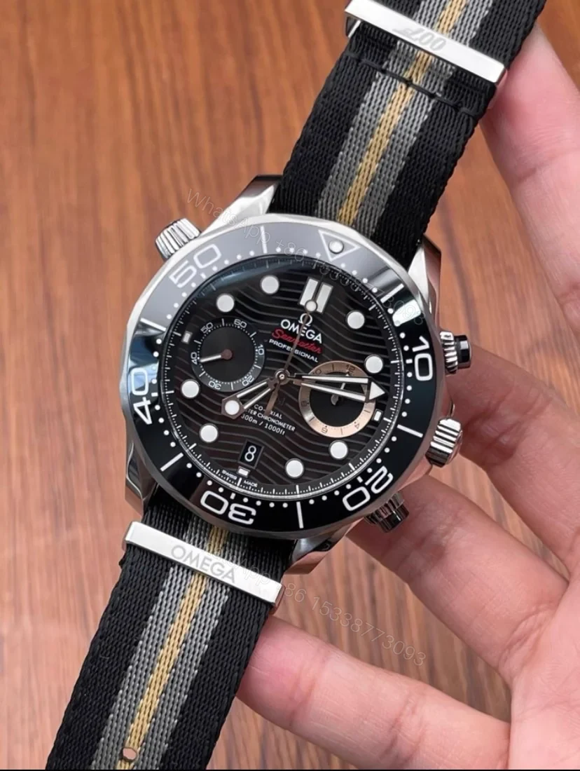 View 3 of Omega Seamaster Diver 300M Master Co-Axial 44 Chronograph James Bond First Light 210.32.44.51.01.002