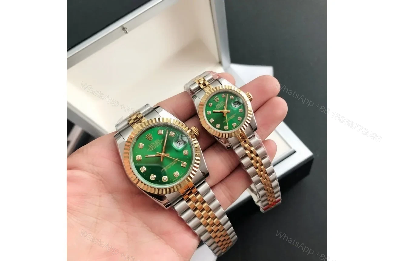 Replica Rolex Datejust RG/SS Jub Green/Dial 36/28 mm — view 1