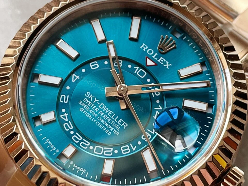 View 4 of Noob FACTORY 1:1 Rolex Sky-Dweller 326935 RG/SS Turquosi Dial