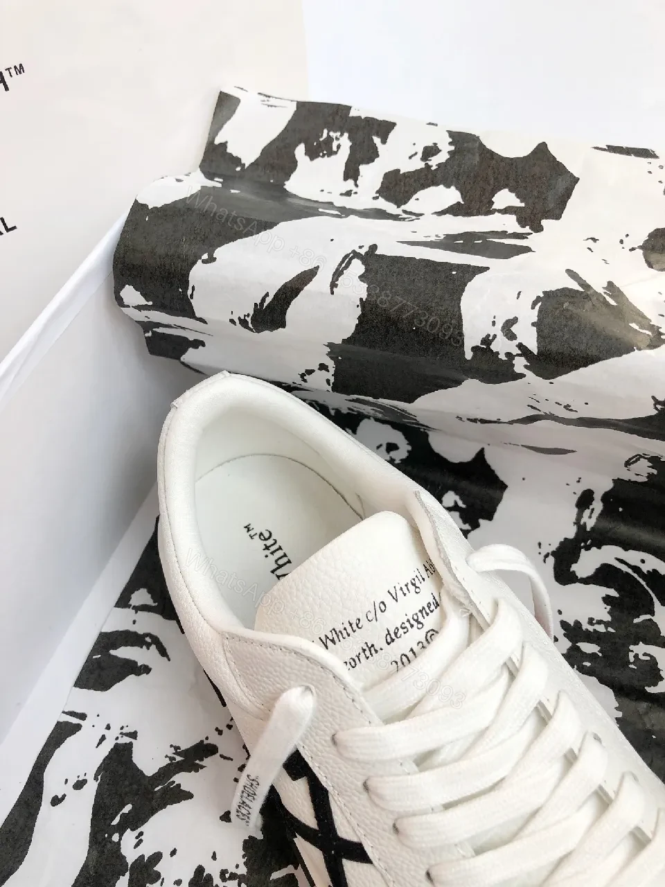View 3 of White Leather High-Top Sneakers: Designer-Inspired Comfort