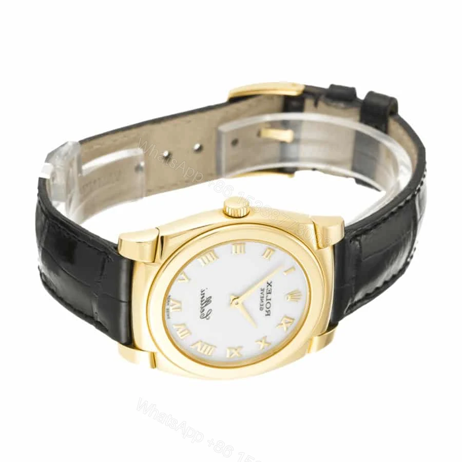 View 4 of Rolex Cellini Geneve 5320/8 Yellow Gold White Dial Super Clone : Swiss-Grade Dress Watch with Articulating Lugs