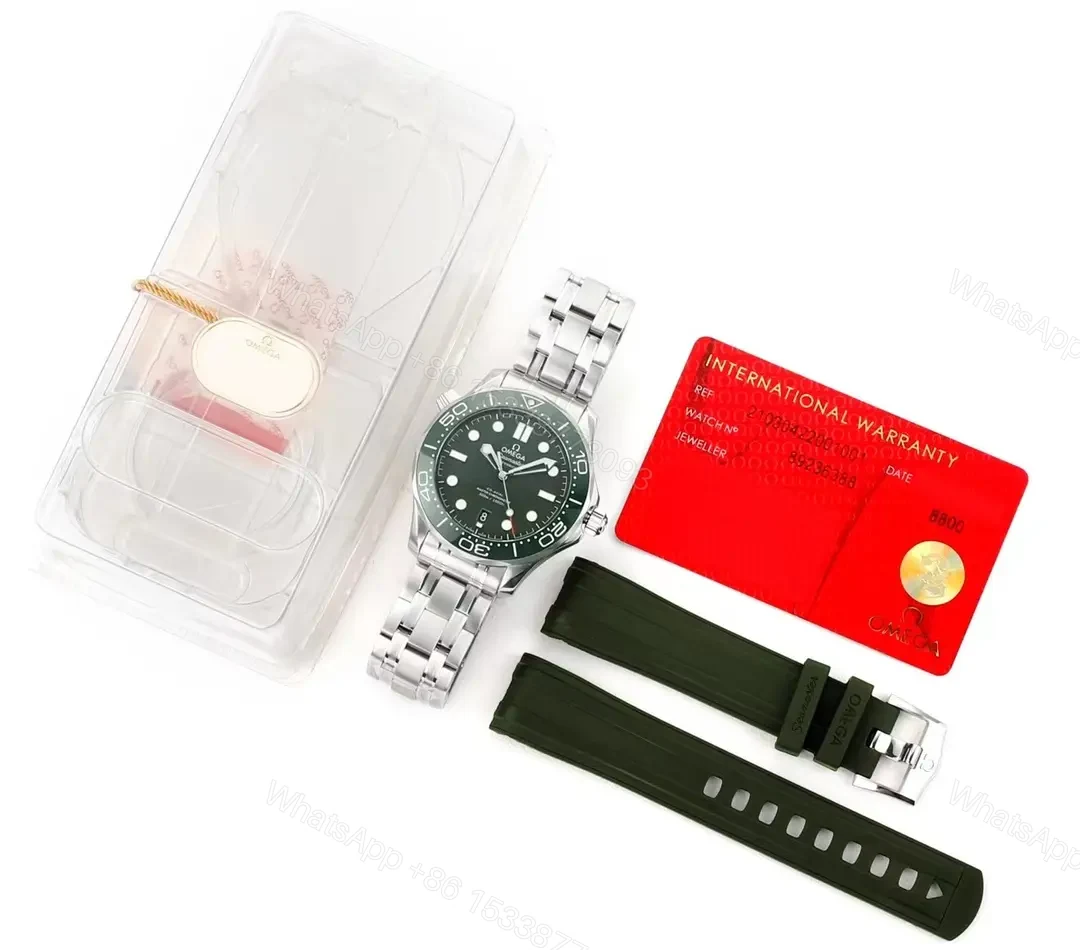View 9 of Omega Seamaster Diver 300M Co-Axial Master Chronometer 42mm Green Dial Stainless Steel Watch 210.30.42.20.01.001