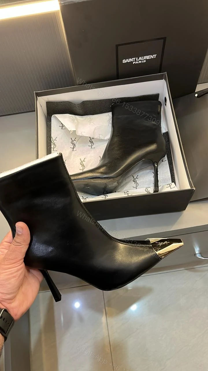 View 2 of First Copy YSL Long Heel Boots for Women