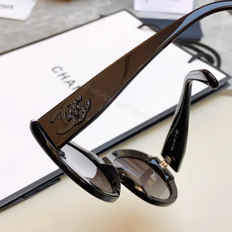 View 6 of Chanel-Inspired Black Cat-Eye Sunglasses: Luxe Silhouette