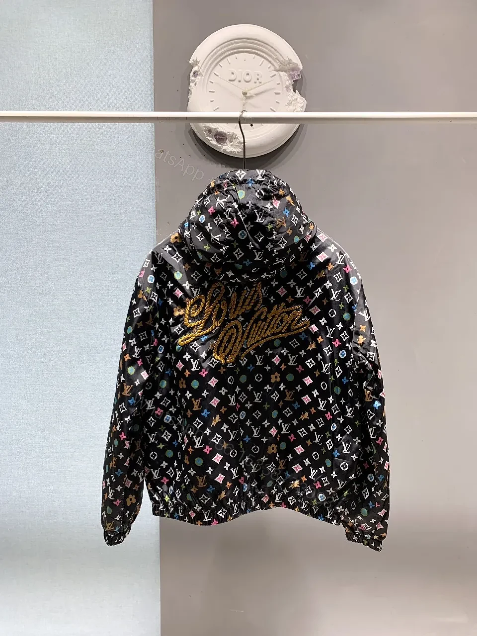 View 2 of Colorful Monogram Windbreaker: Luxe Street-Ready Jacket