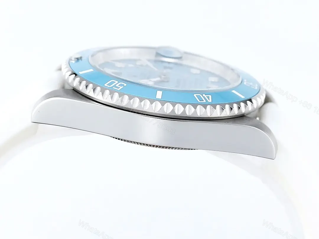View 7 of Rolex Blaken Tiffany Submariner replica 40MM Stunning White Rubber Strap Edition RG-BLAKEN-SUB-TIFFANY-WHITE-RUBBER