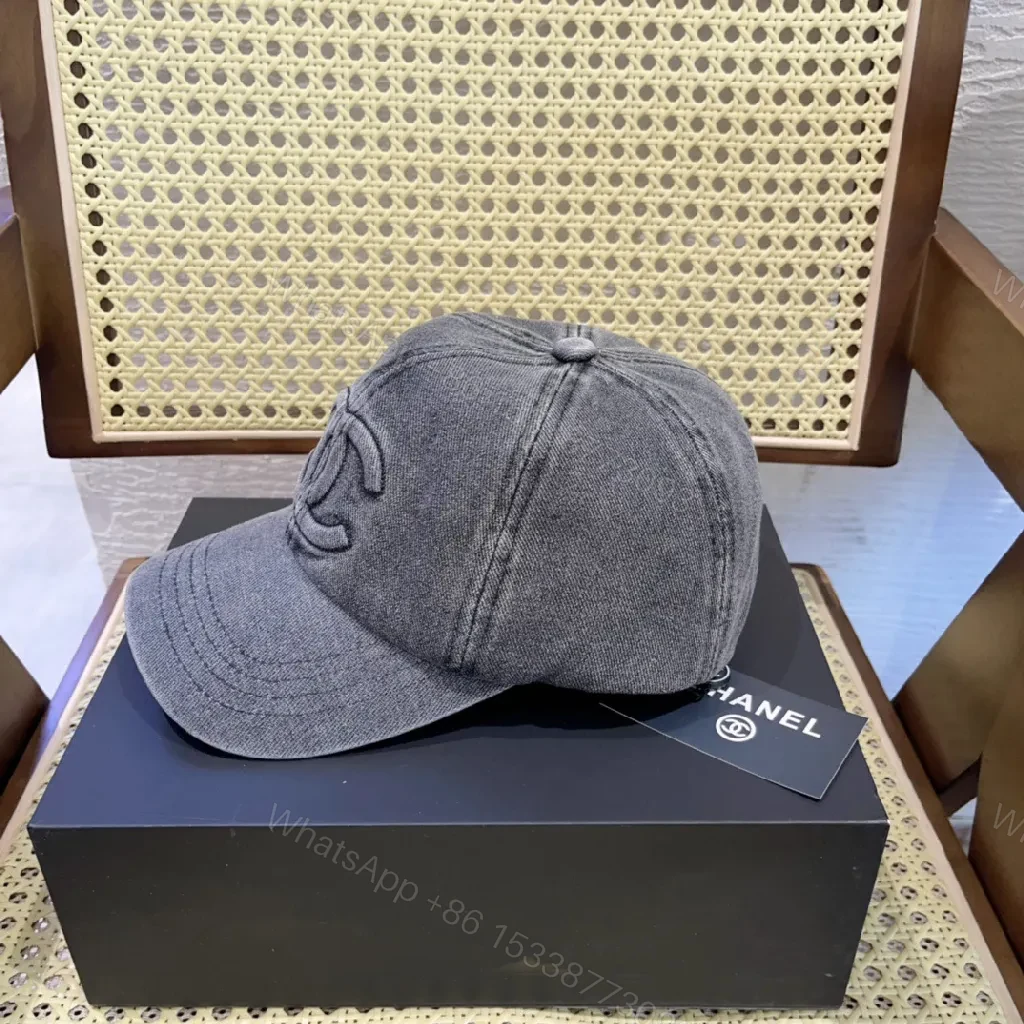 View 4 of Denim-Texture Cap: Subtle Luxury Everyday Confidence
