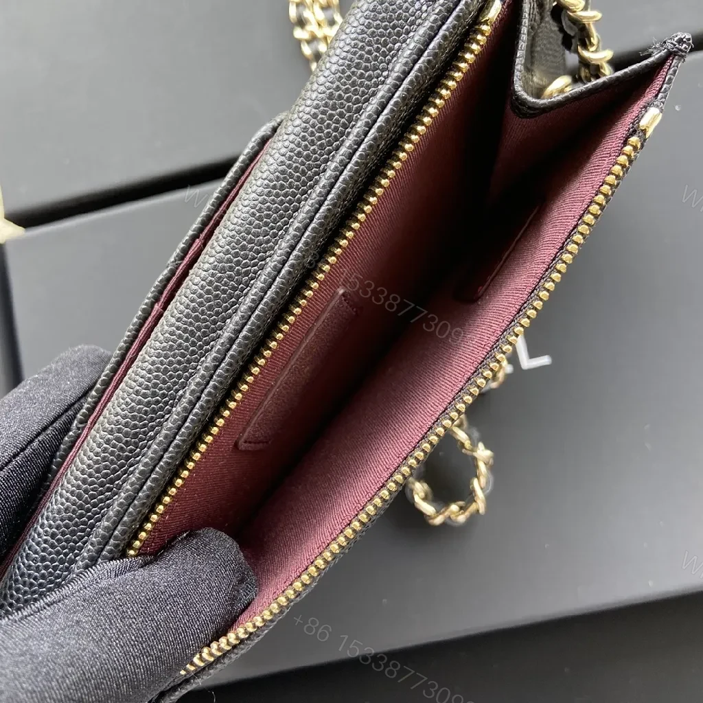 View 7 of Quilted Leather Crossbody: Luxe, Compact, Chain Detail