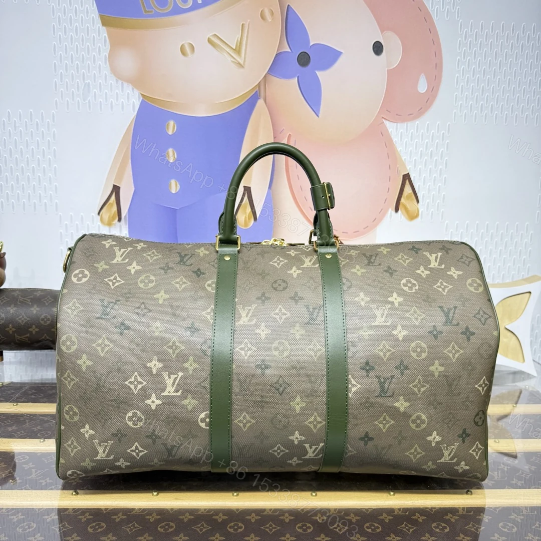 View 4 of Louis Vuitton Keepall Bandoulière Khaki Green Monogram